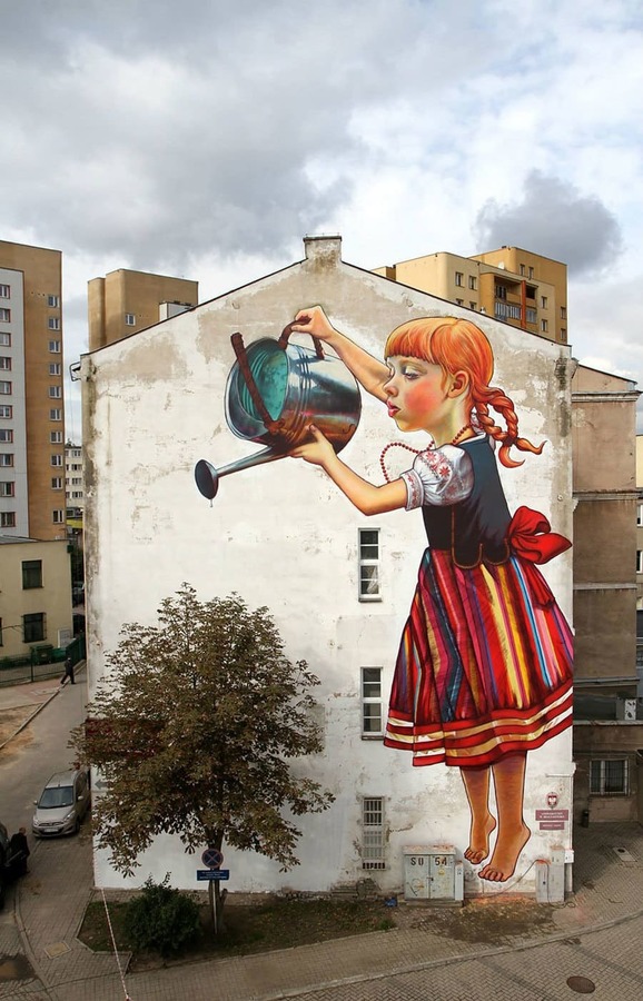 La Leggenda dei Giganti by Natalia Rak a Bialystok, Polonia - Street Art