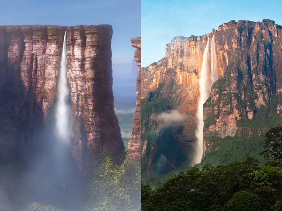 la cascata più alta del mondo - cascate paradiso up disney pixar